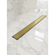 Душевой трап (лоток) CK DRAIN 1105-00155 GOLD 55 см, с мокрым затвором, щелевой, из нержавеющей стали, с решеткой, золото