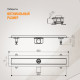 Душевой лоток CK DRAIN AQPP01-G-80 80 см, из нержавеющей стали, щелевая решетка-стекло