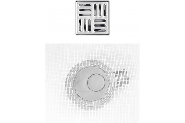 Душевой трап CK DRAIN 4001-0150-10, 10x10, из нержавеющей стали, горизонтальный, квадратный