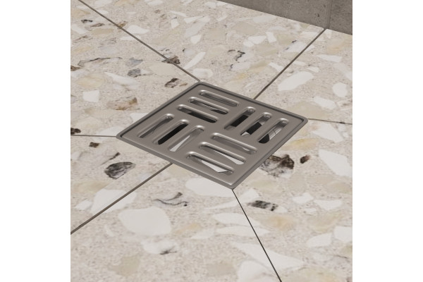 Душевой трап CK DRAIN 4001-0150-10, 10x10, из нержавеющей стали, горизонтальный, квадратный