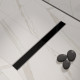 Душевой лоток CK DRAIN AQPP01-G-70 70 см, из нержавеющей стали,  щелевая решетка-стекло
