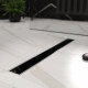 Душевой лоток CK DRAIN AQPP01-G-70 70 см, из нержавеющей стали,  щелевая решетка-стекло