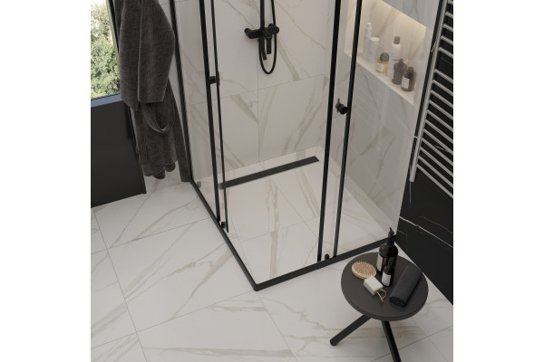 Душевой лоток CK DRAIN AQPP01-G-70 70 см, из нержавеющей стали,  щелевая решетка-стекло