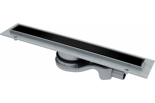 Душевой трап (лоток) CK DRAIN 1105-00165 65 см, с мокрым затвором, щелевой, из нержавеющей стали, с решеткой, черный