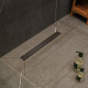 Душевой трап (лоток) CK DRAIN 1105-00165 65 см, с мокрым затвором, щелевой, из нержавеющей стали, с решеткой, черный