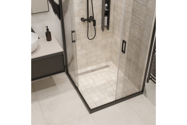 Душевой лоток CK DRAIN AQPP01-60 Steel 60 см, из нержавеющей стали, дизайн решетка из нержавеющей стали