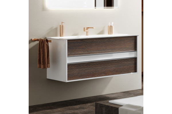 Тумба с раковиной Clarberg Evolution 100 крафт темный