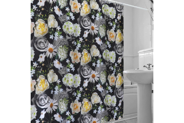 Штора для ванной Creative Bath Moonlight Garden S1264BLK