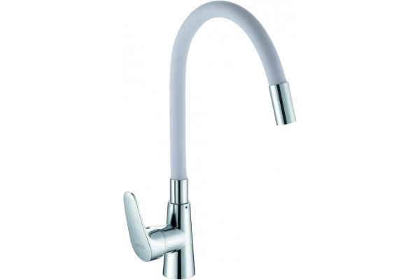Смеситель для кухни D-lin D155302-2 с гибким изливом, хром, серый