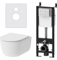 Комплект Унитаз подвесной Damixa Sirius DX86C1700SC с микролифтом + Инсталляция