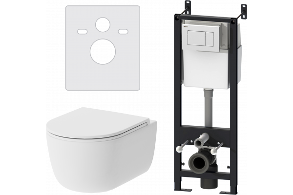 Комплект Унитаз подвесной Damixa Sirius DX86C1700SC с микролифтом + Инсталляция