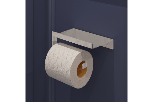 Держатель туалетной бумаги DEKOR BANYO SS 304, хром, с полкой для телефона