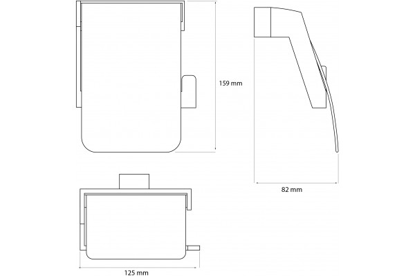 Набор DEKOR BANYO SS 304 Black, Ершик + Держатель туалетной бумаги + Крючок