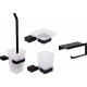 Набор DEKOR BANYO SS 304 Black, Мыльница + Стакан + Ершик + Держатель туалетной бумаги