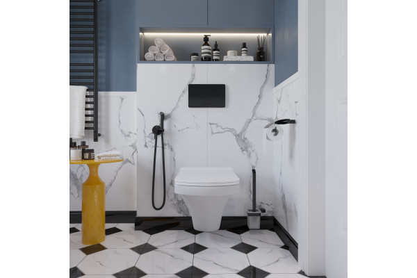 Держатель туалетной бумаги DEKOR BANYO SS 304 Black SS304 007 01 04