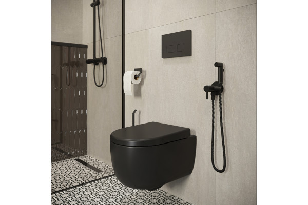 Держатель туалетной бумаги DEKOR BANYO SS 304 Black SS304 007 04