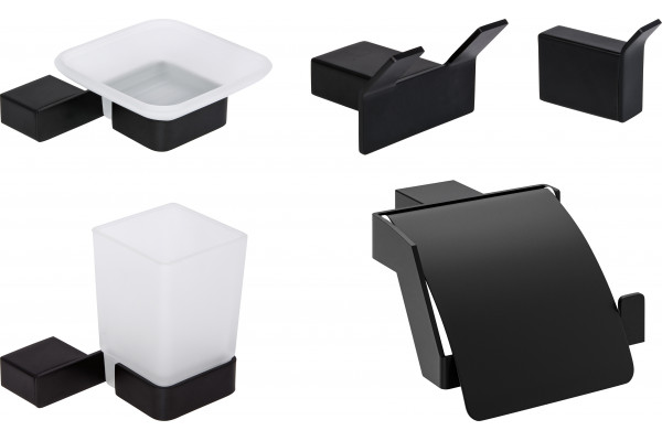 Набор DEKOR BANYO SS 304 Black, SS304 007 01 04 + SS304 005 04 + SS304 006 04 + SS304 008 04 + SS304 008 14