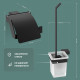 Набор DEKOR BANYO SS 304 Black, Мыльница + Стакан + Ершик + Держатель туалетной бумаги + Крючок