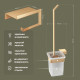 Набор DEKOR BANYO SS 304 Gold, Ершик + Держатель туалетной бумаги