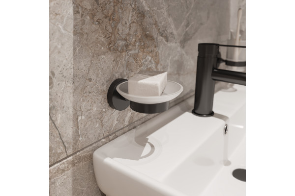 Мыльница DEKOR BANYO Alina Black A40 405 04, черная