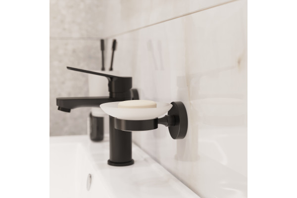 Мыльница DEKOR BANYO Alina Black A40 405 04, черная