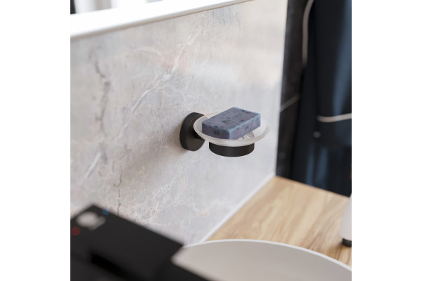 Мыльница DEKOR BANYO Alina Black A40 405 04, черная