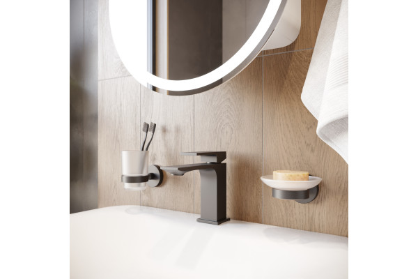 Мыльница DEKOR BANYO Alina Black A40 405 04, черная