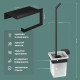 Набор DEKOR BANYO SS 304 Black, Ершик + Держатель туалетной бумаги