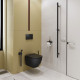 Держатель туалетной бумаги DEKOR BANYO SS 304 Black, черный, с полкой для телефона