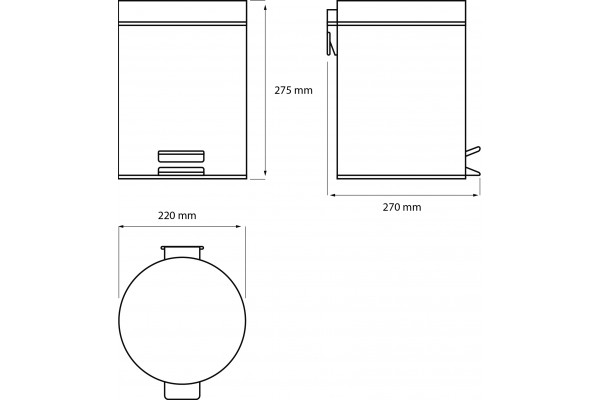 Мусорное ведро DEKOR BANYO Waste Bins 6011 02 02, 5 л