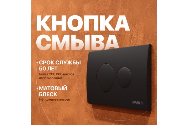 Кнопка смыва DIWO 7313 черная матовая