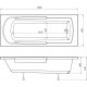 Акриловая ванна DIWO Ростов 170x70 см, с ножками