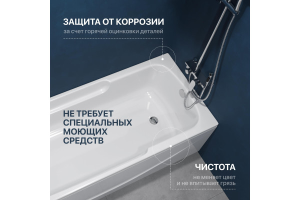Акриловая ванна DIWO Ростов 170x70 см, с ножками