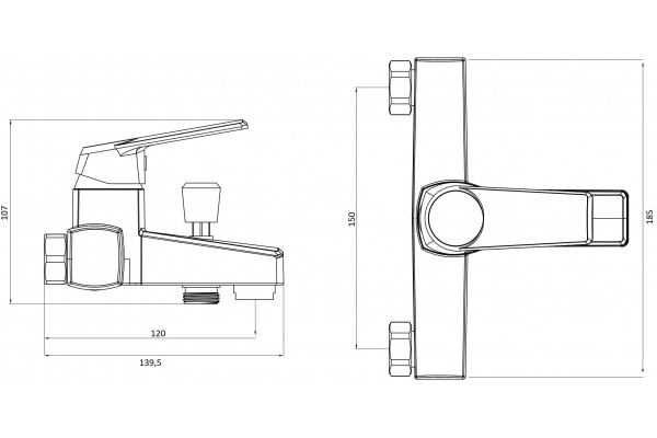 Душевой комплект DIWO Смоленск SM-02cr + SM-03cr