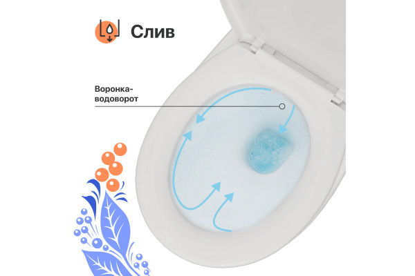 Унитаз подвесной DIWO Анапа безободковый, микролифт, дюропласт