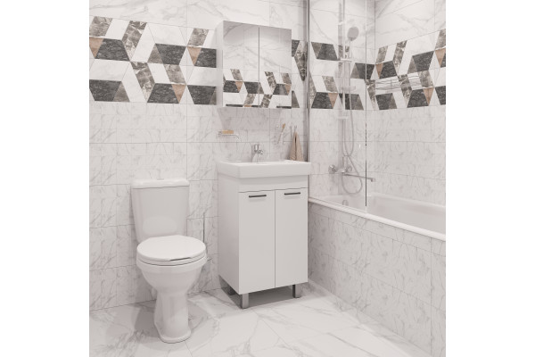 Шторка на ванну DIWO Коломна 4GW007 распашная, 80x150