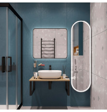 Мебель для ванной DIWO Элиста 80 светлое дерево, с раковиной Moduo 50 Square