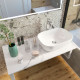 Мебель для ванной DIWO Элиста 100 белый мрамор, с раковиной Moduo 50 Square