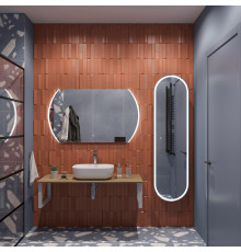 Мебель для ванной DIWO Элиста 120 светлое дерево, с раковиной Moduo 50 Square