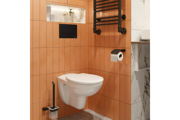 Кнопка смыва DIWO 7323 черная матовая