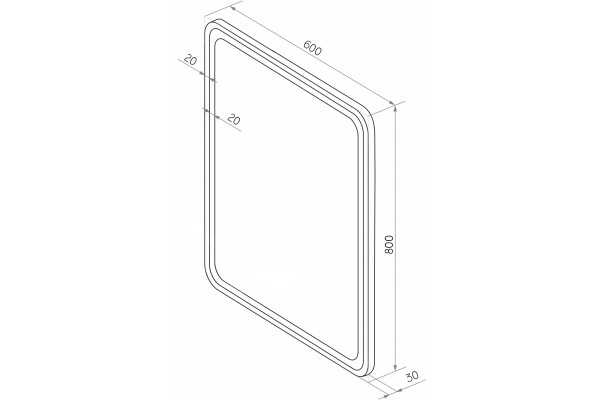 Зеркало DIWO Оренбург, 60 с подсветкой