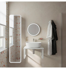 Мебель для ванной DIWO Элиста 60 белый мрамор, с раковиной Moduo 50 Square