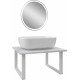 Мебель для ванной DIWO Элиста 60 белый мрамор, с раковиной Moduo 50 Square