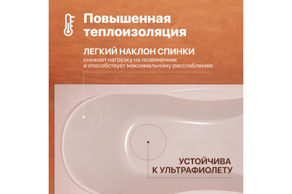 Акриловая ванна DIWO Ярославль 160x70 см, с каркасом