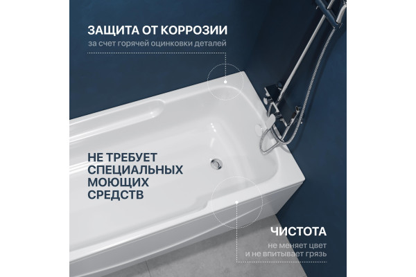 Акриловая ванна DIWO Ростов 160x70 см, с ножками