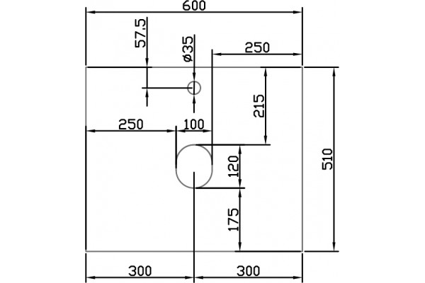Консоль DIWO Элиста 60 белый мрамор, с раковиной Moduo 55 Leaf