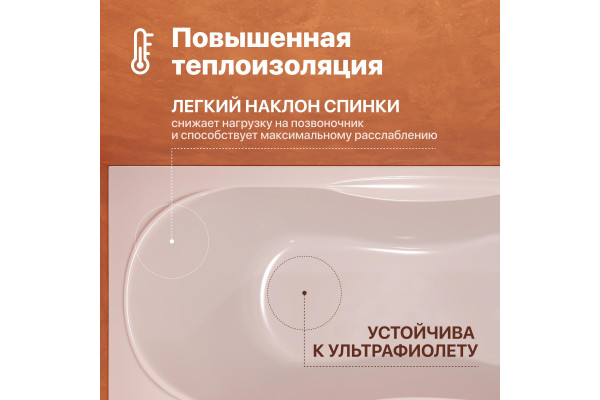 Акриловая ванна DIWO Ярославль 333191 150x70 см, с каркасом