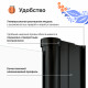 Шторка на ванну DIWO Анапа распашная 75х140, профиль черный матовый