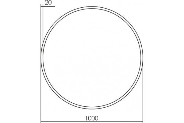Зеркало круглое DIWO Орёл 100 черное