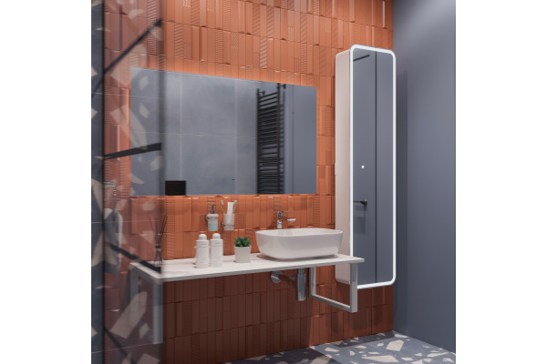 Мебель для ванной DIWO Элиста 120 белый мрамор, с раковиной Moduo 50 Square